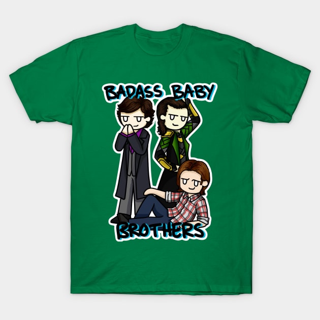 Badass Baby Brothers T-Shirt by AshAroha